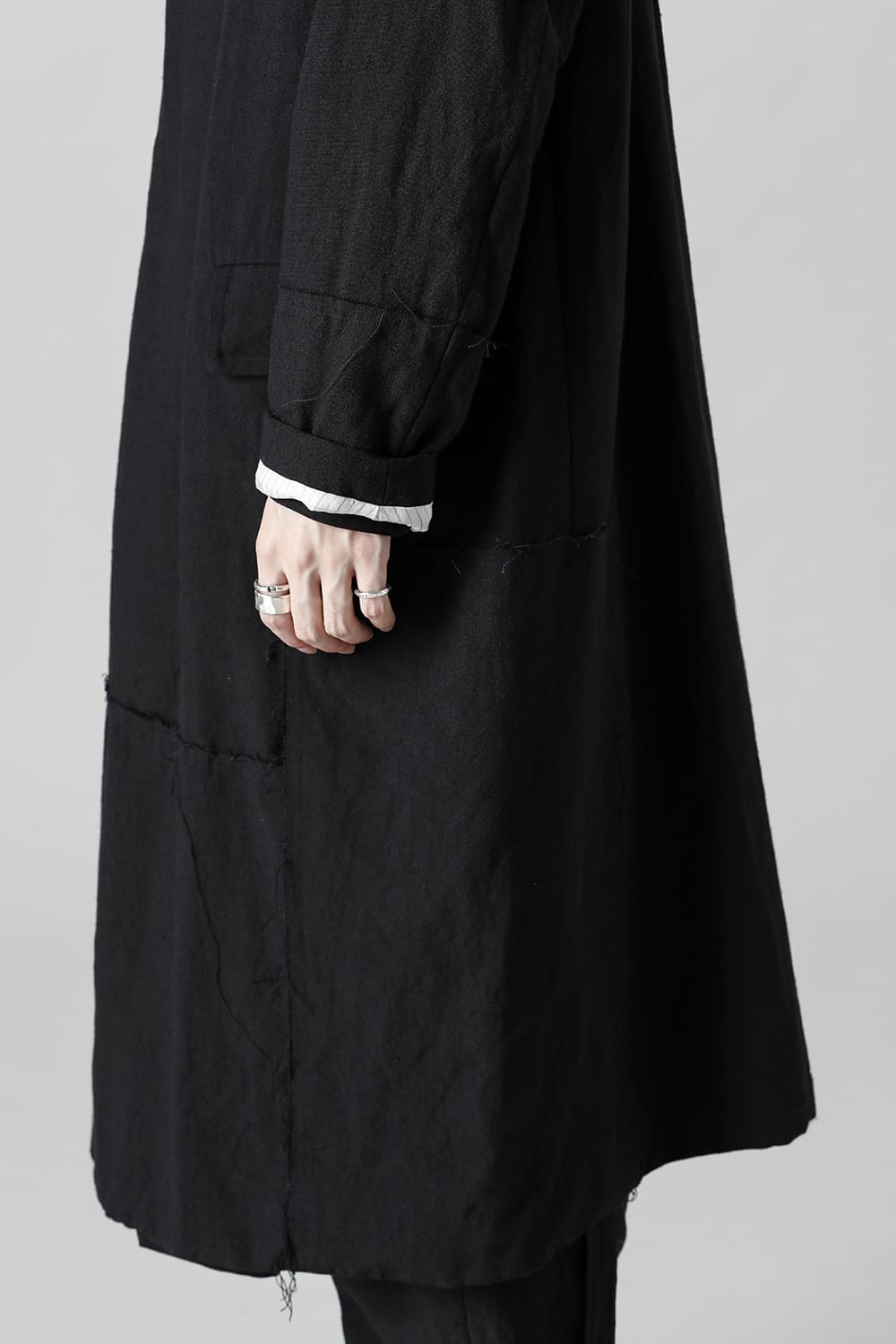 HM-C Wool Linen Double Breasted Coat