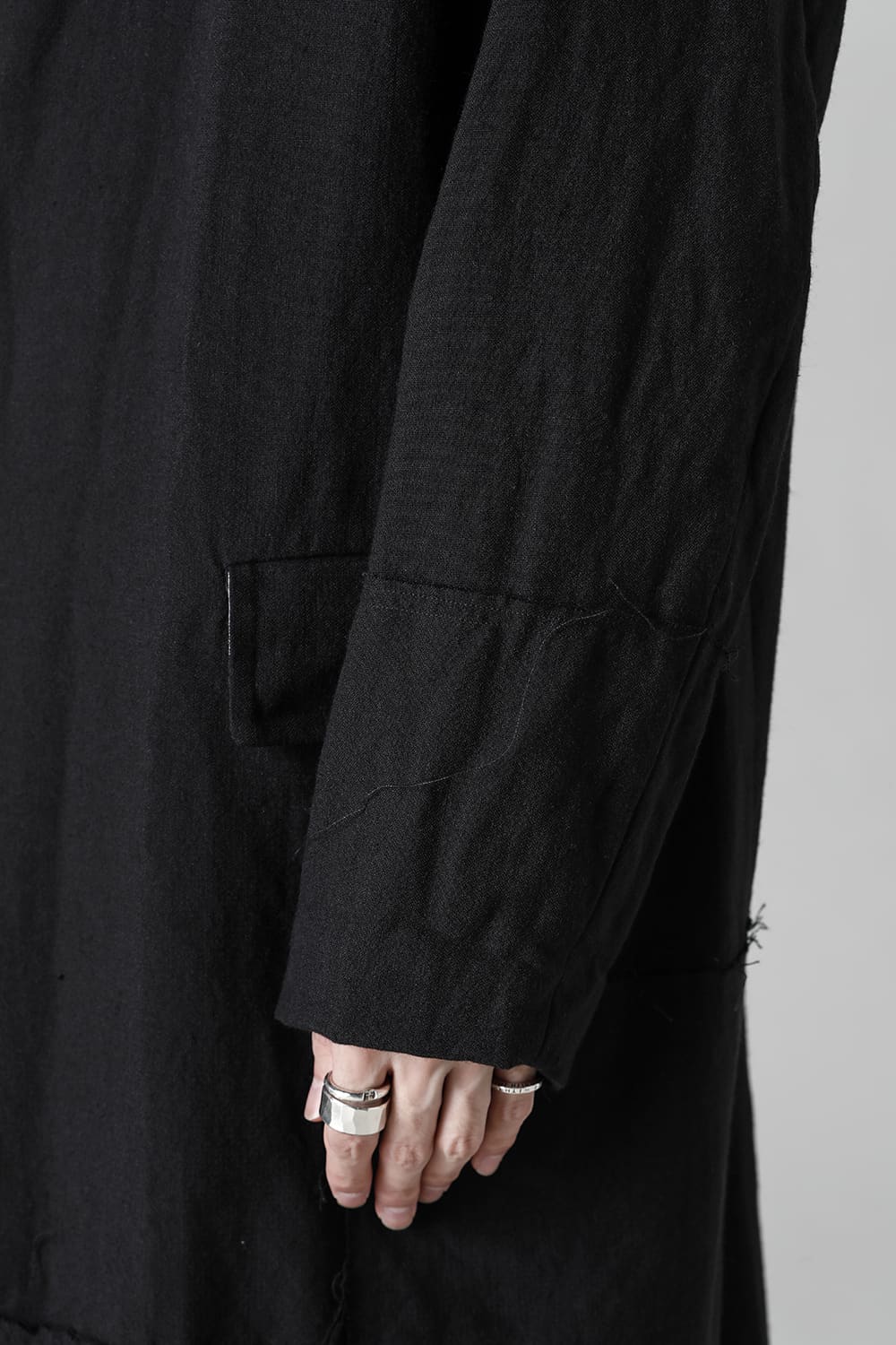 HM-C Wool Linen Double Breasted Coat