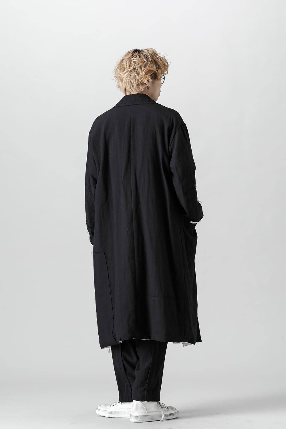 HM-C Wool Linen Double Breasted Coat