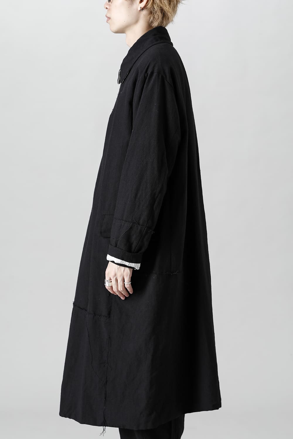 HM-C Wool Linen Double Breasted Coat