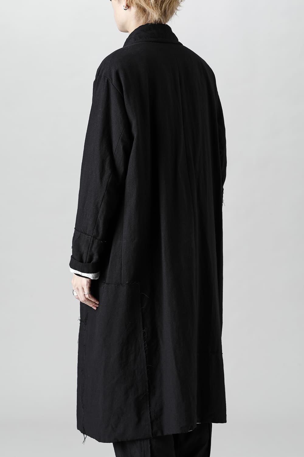 HM-C Wool Linen Double Breasted Coat