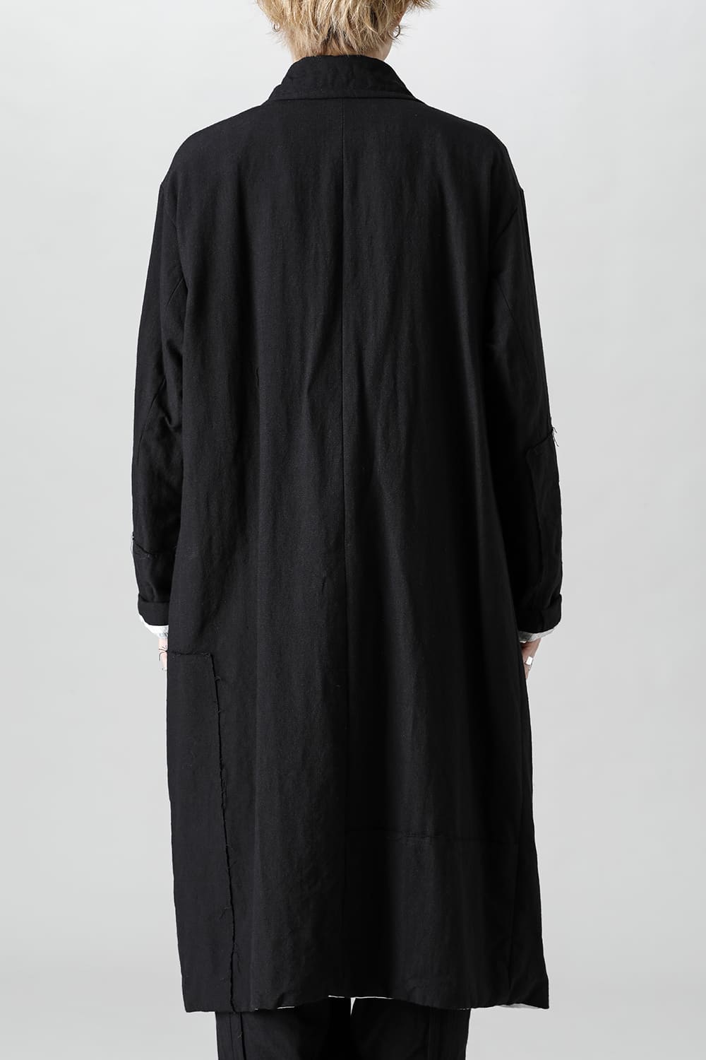 HM-C Wool Linen Double Breasted Coat