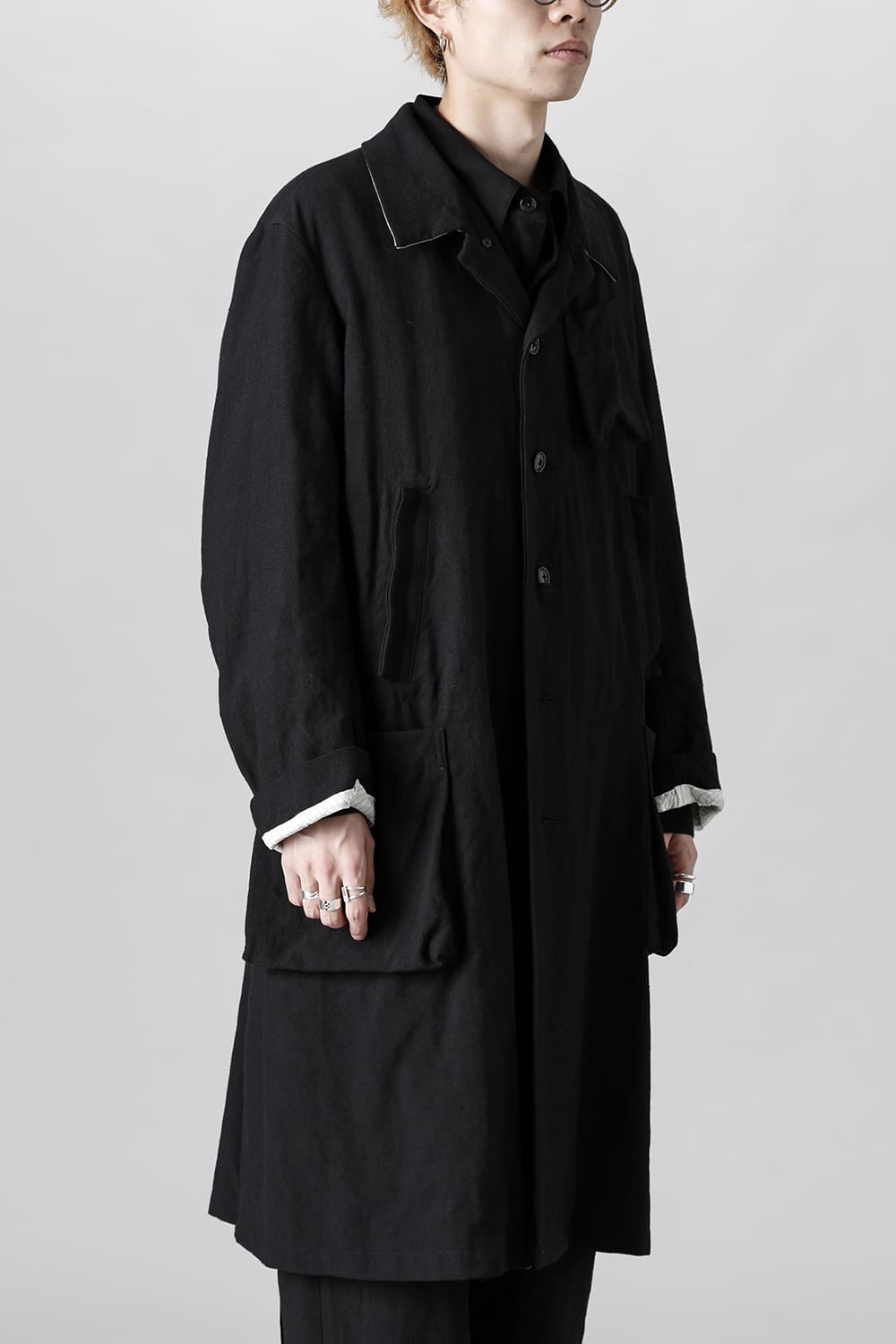 KISTEL Wool Linen Half Work Coat