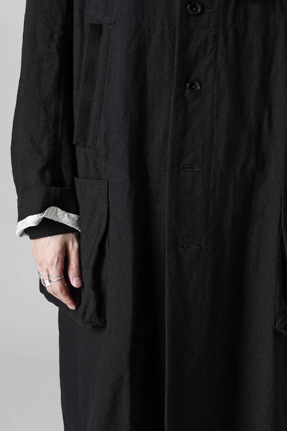 KISTEL Wool Linen Half Work Coat