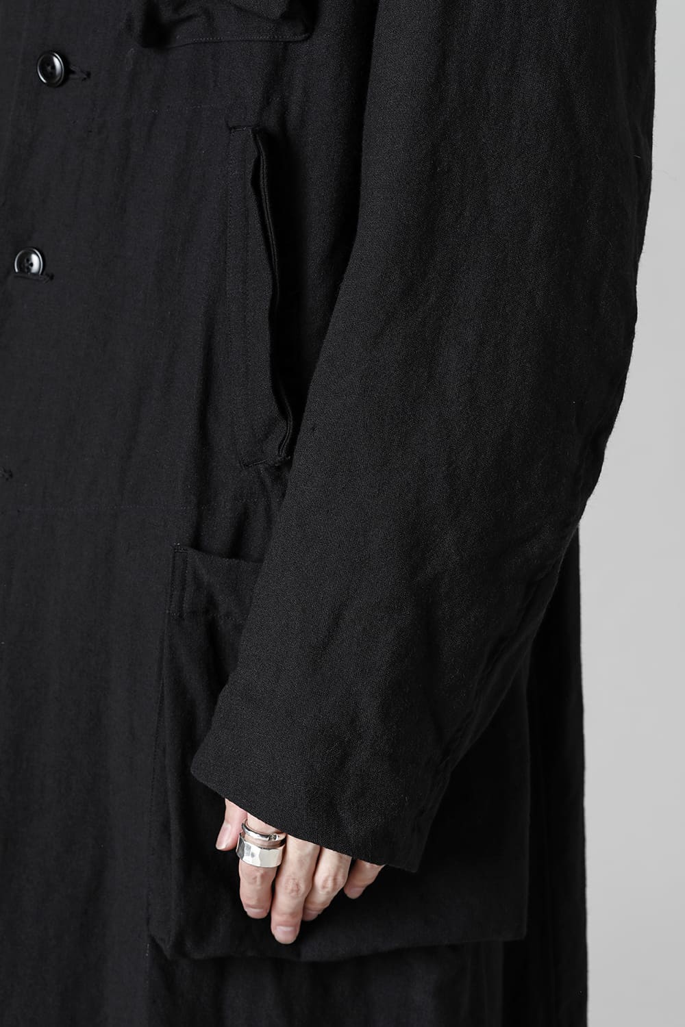 KISTEL Wool Linen Half Work Coat