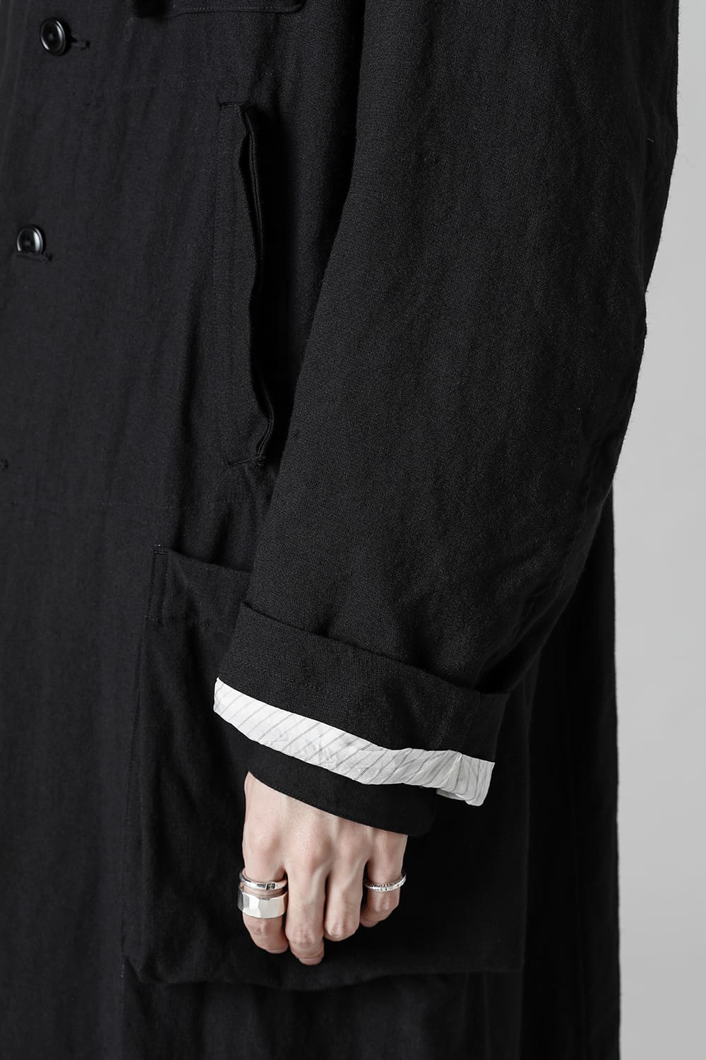 KISTEL Wool Linen Half Work Coat