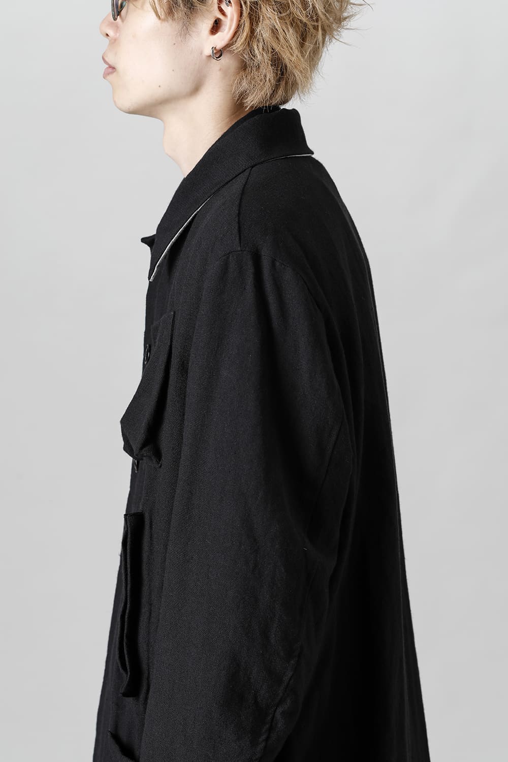 KISTEL Wool Linen Half Work Coat