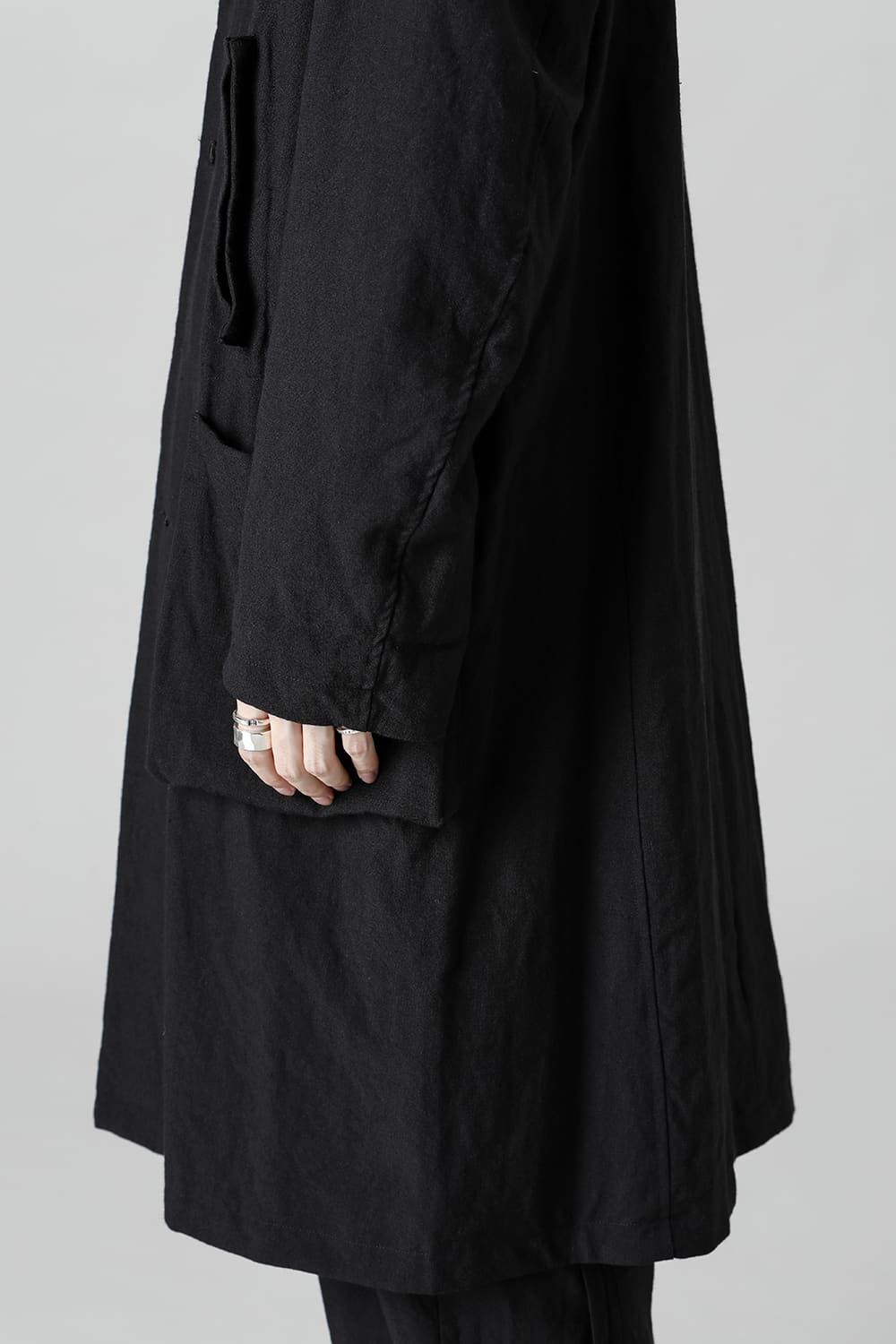 KISTEL Wool Linen Half Work Coat