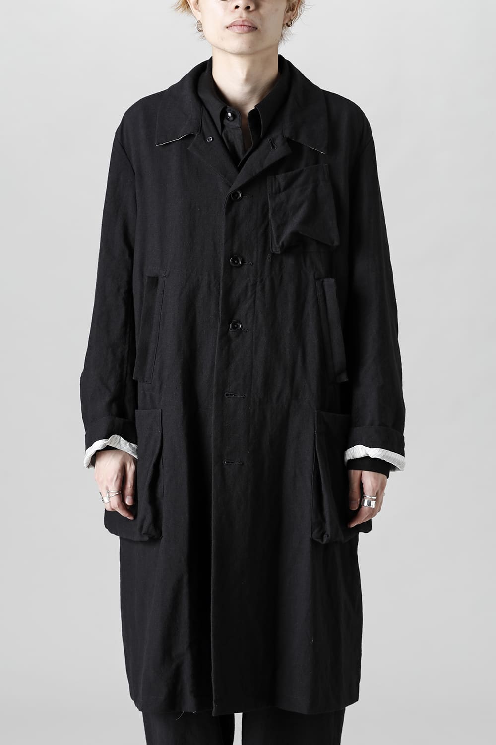 KISTEL Wool Linen Half Work Coat