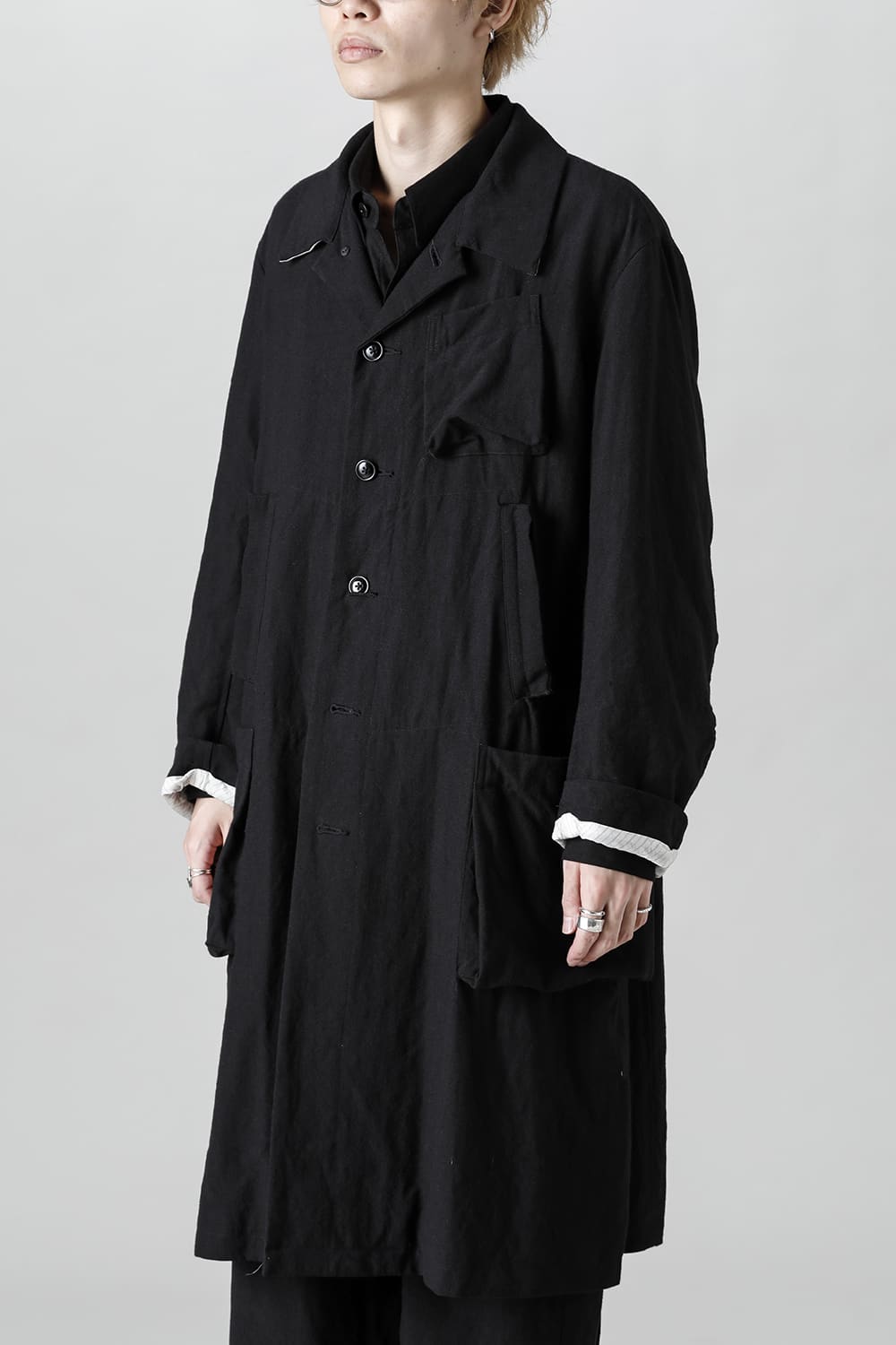 KISTEL Wool Linen Half Work Coat