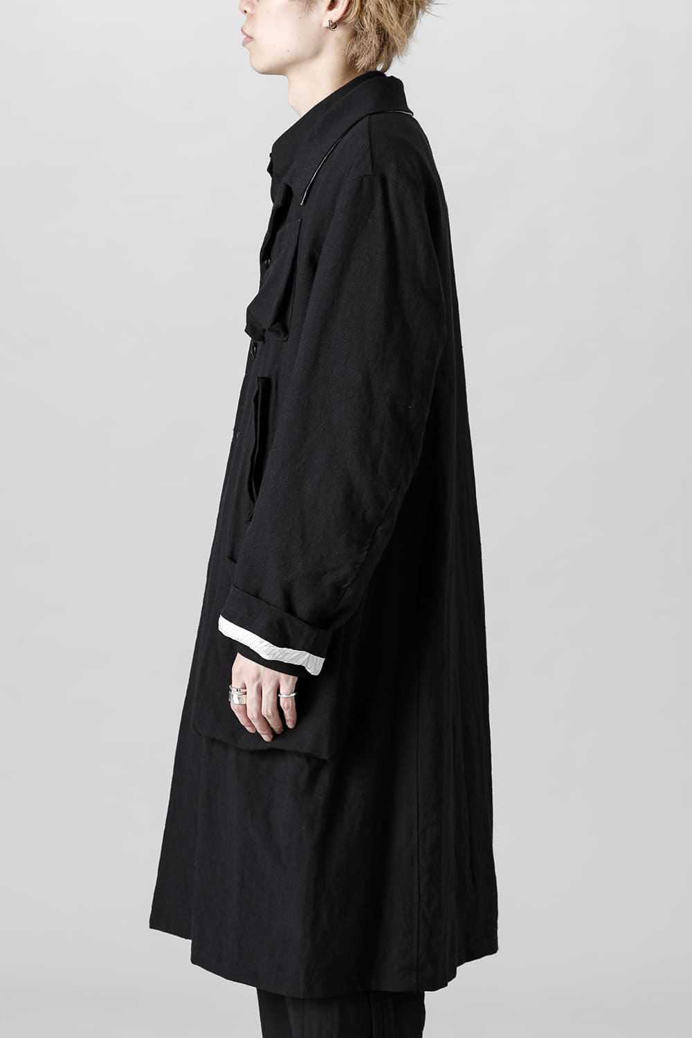 KISTEL Wool Linen Half Work Coat