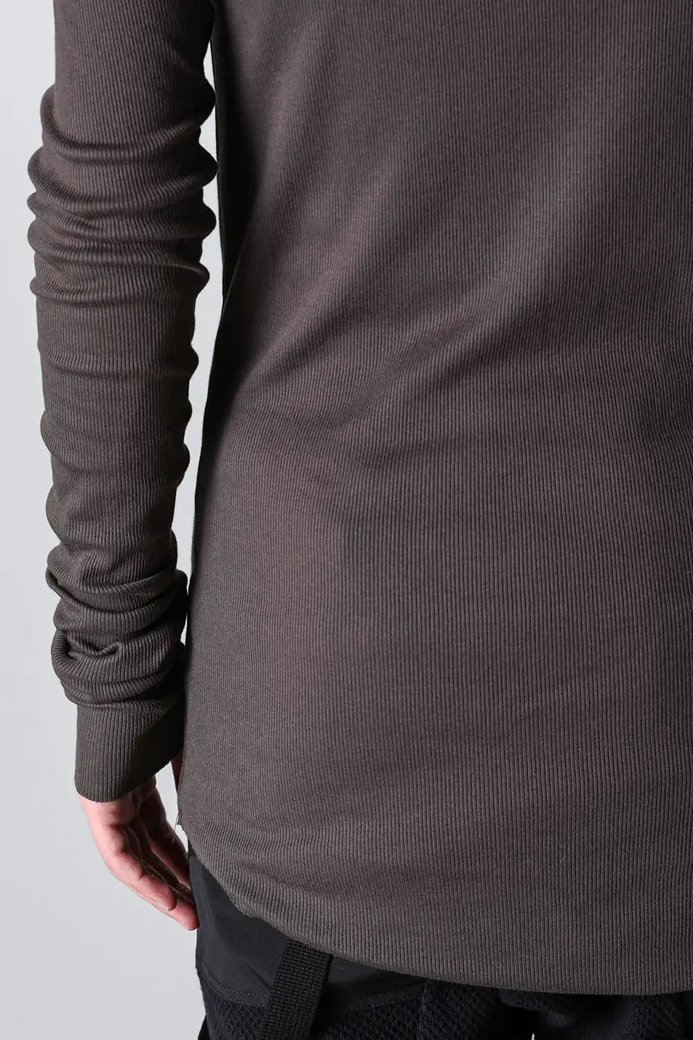 Modal x Cotton Ribbed Terry Robe Sleeve T-Shirt