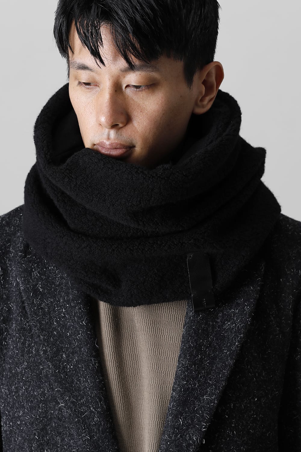 ジャージースカーフ 'fuji' Boa Black