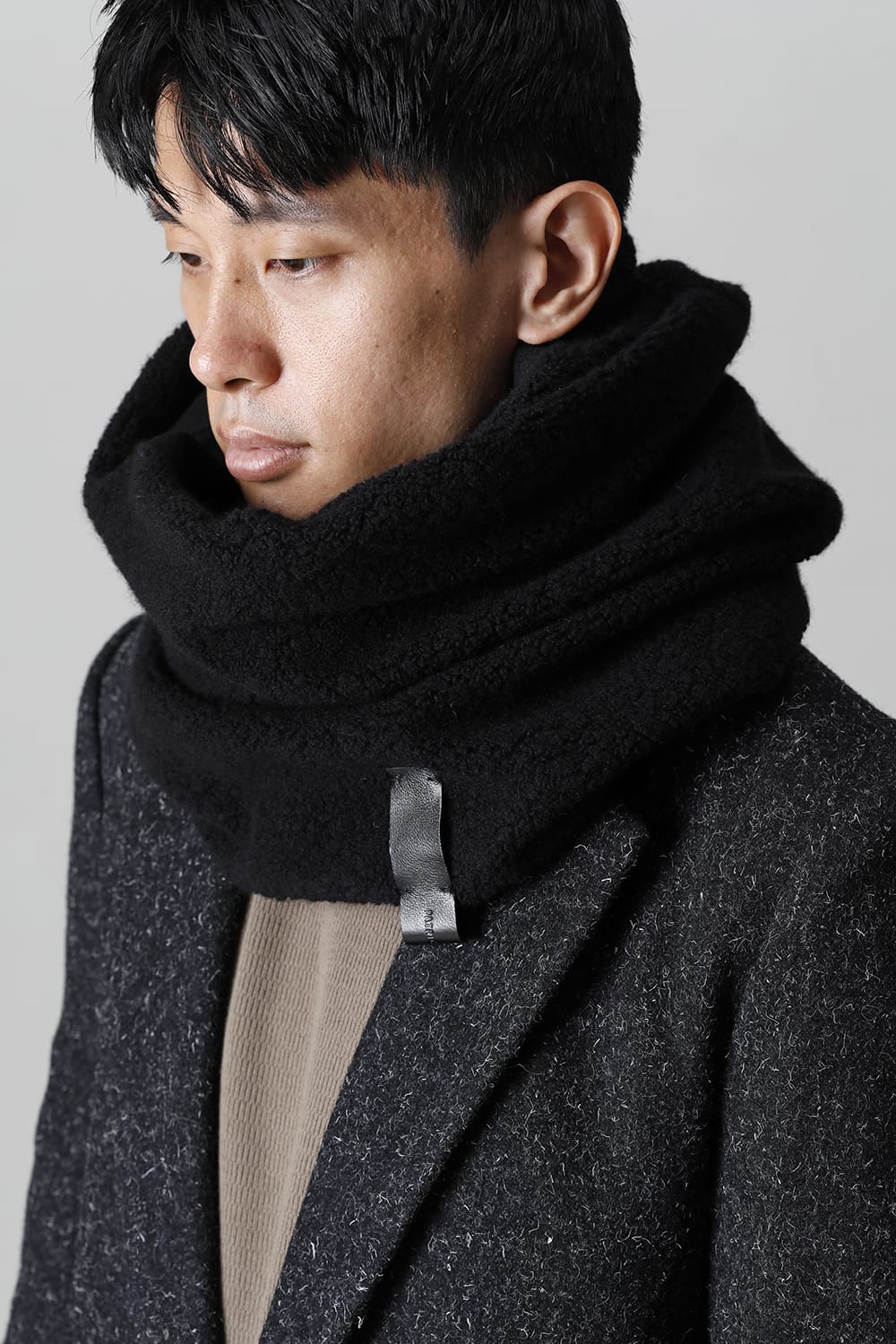 ジャージースカーフ 'fuji' Boa Black