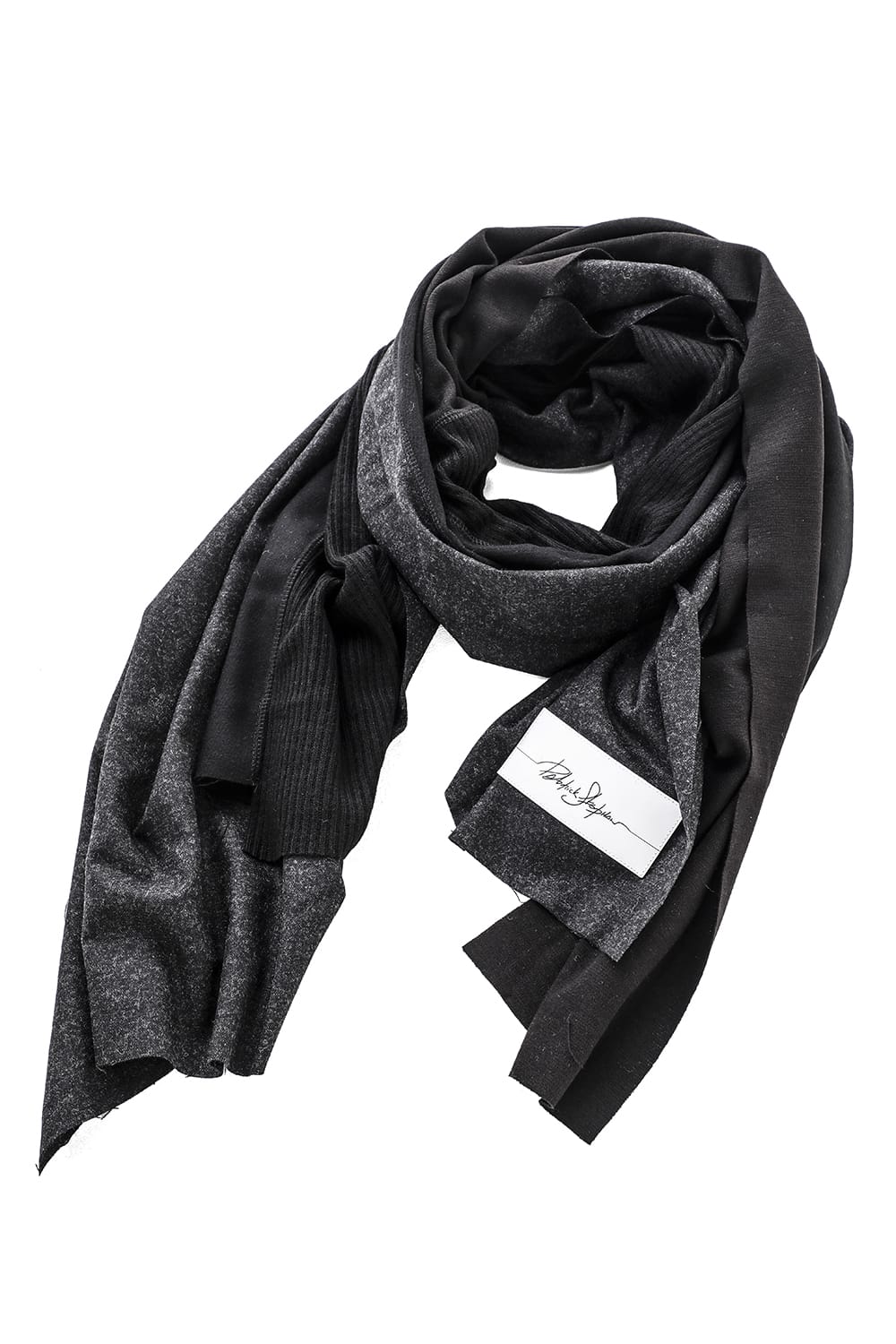 ジャージースカーフ 'wrap' basic Blackmix