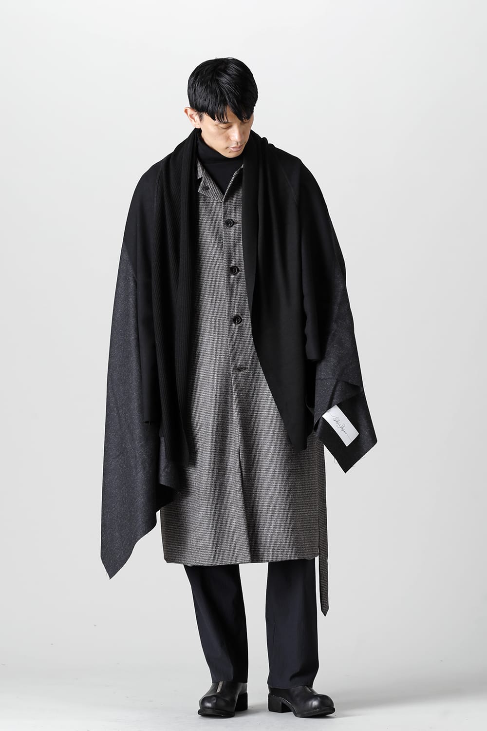 ジャージースカーフ 'wrap' basic Blackmix