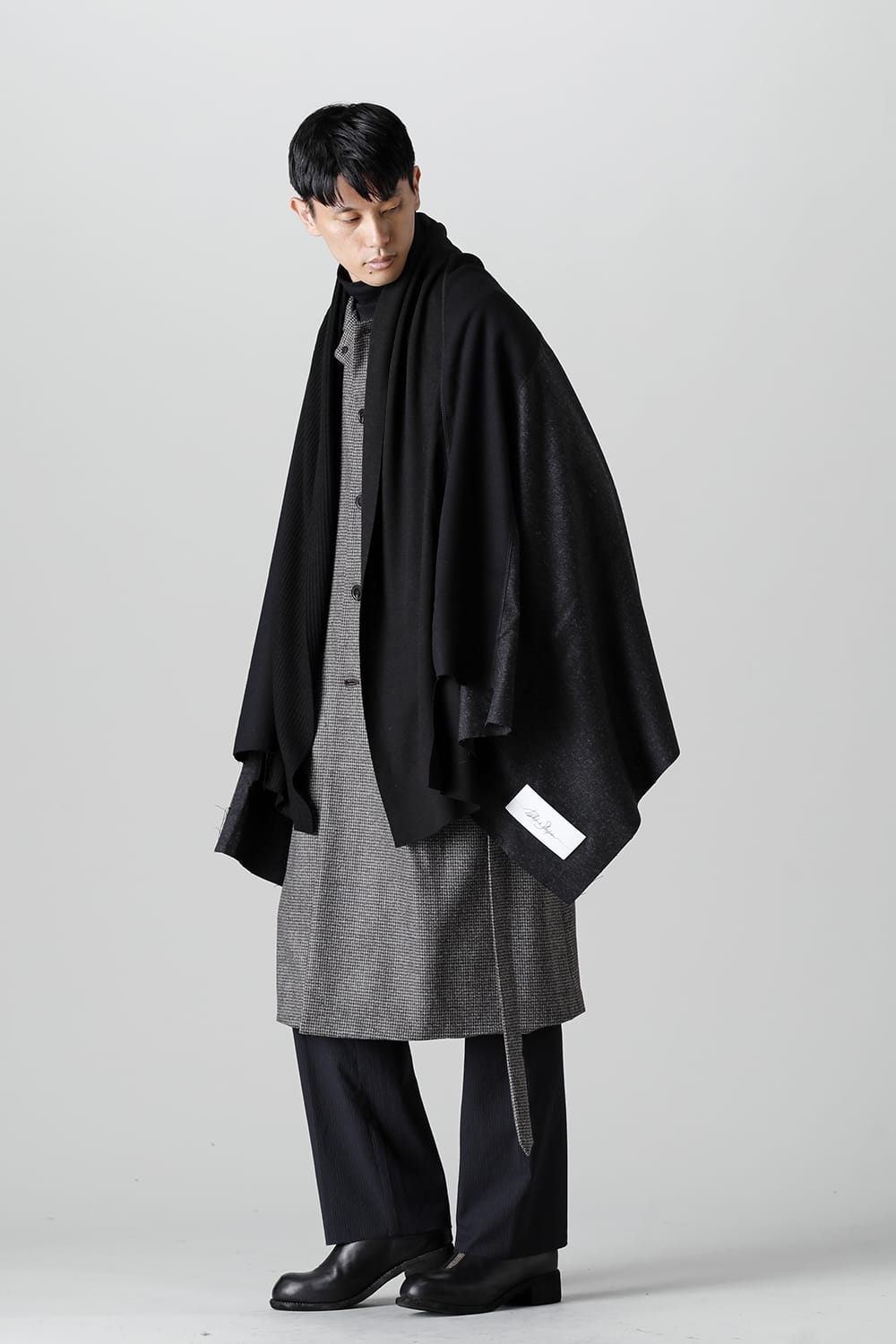 ジャージースカーフ 'wrap' basic Blackmix