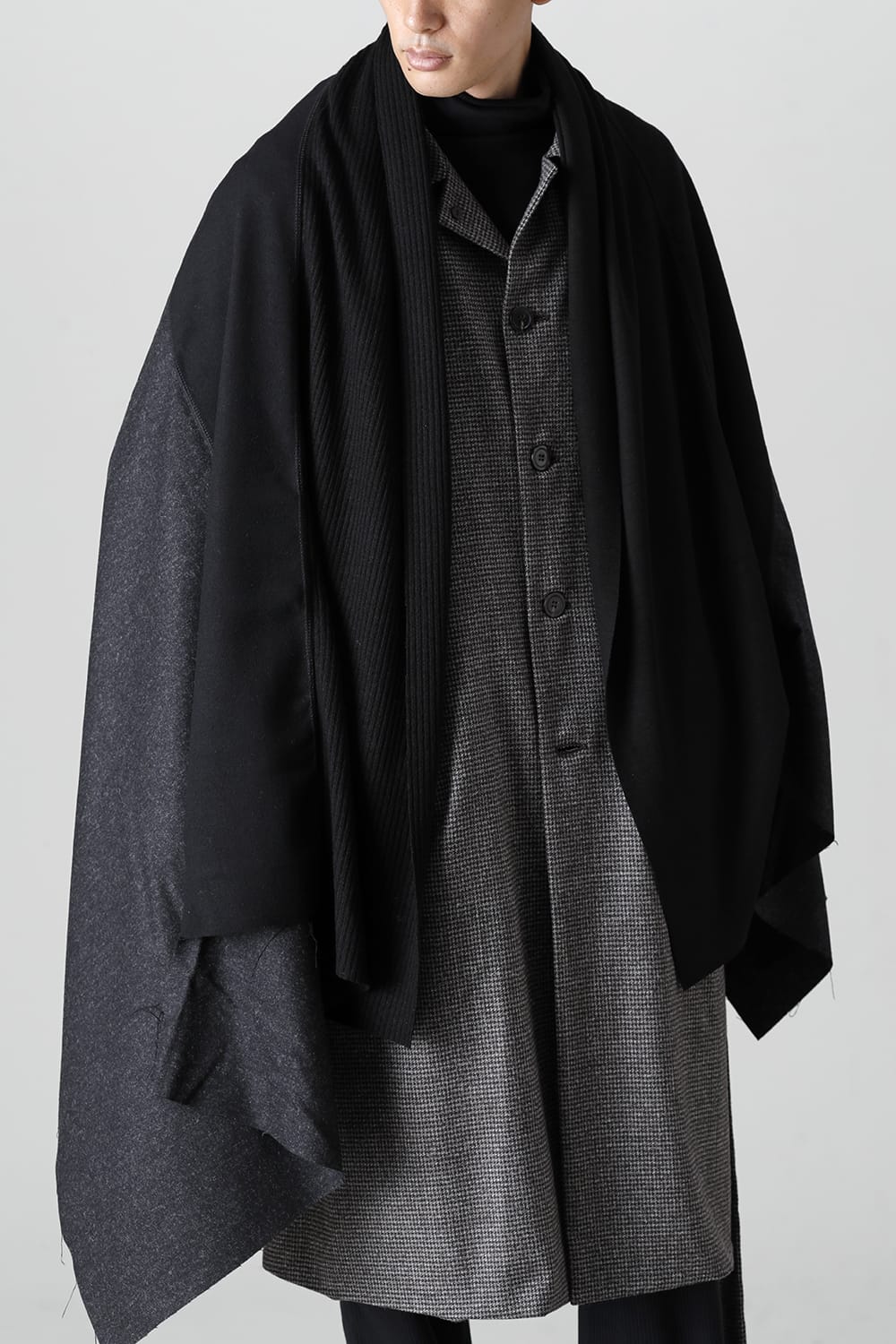 ジャージースカーフ 'wrap' basic Blackmix