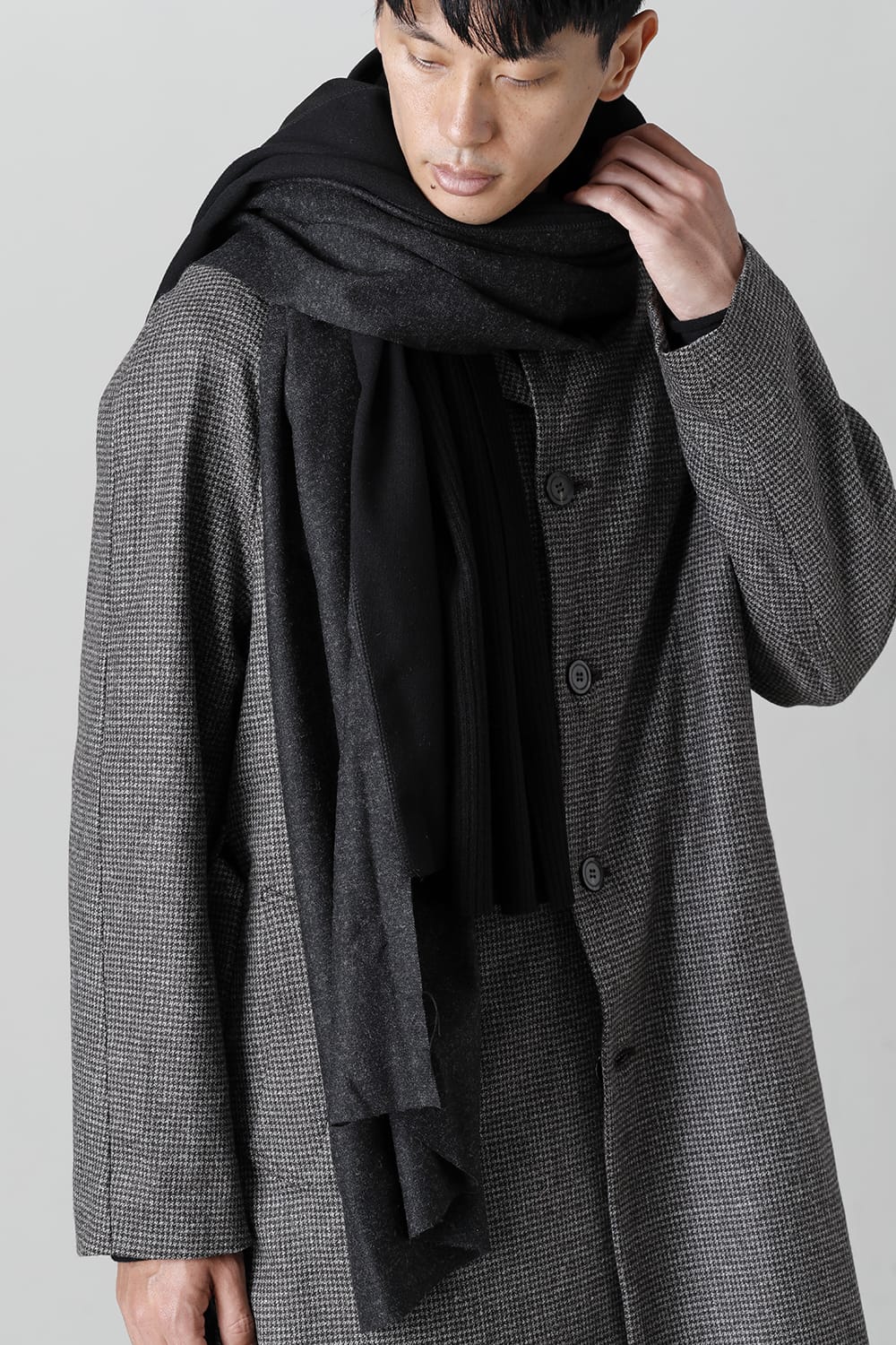 ジャージースカーフ 'wrap' basic Blackmix