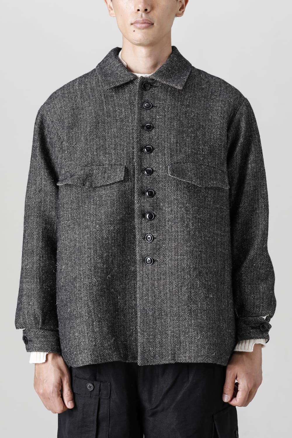 ラインド シャツ ジャケット - クラッシック ヘリング ボーン