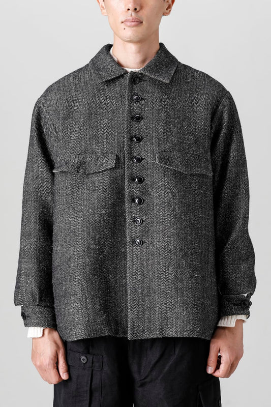 Lined Shirt Jacket - Classic Herring Bone