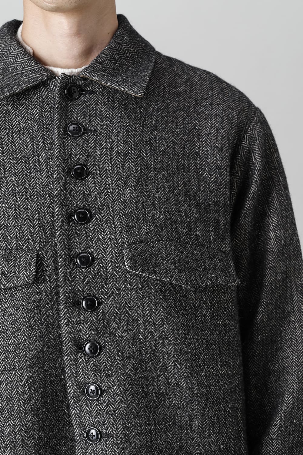 ラインド シャツ ジャケット - クラッシック ヘリング ボーン