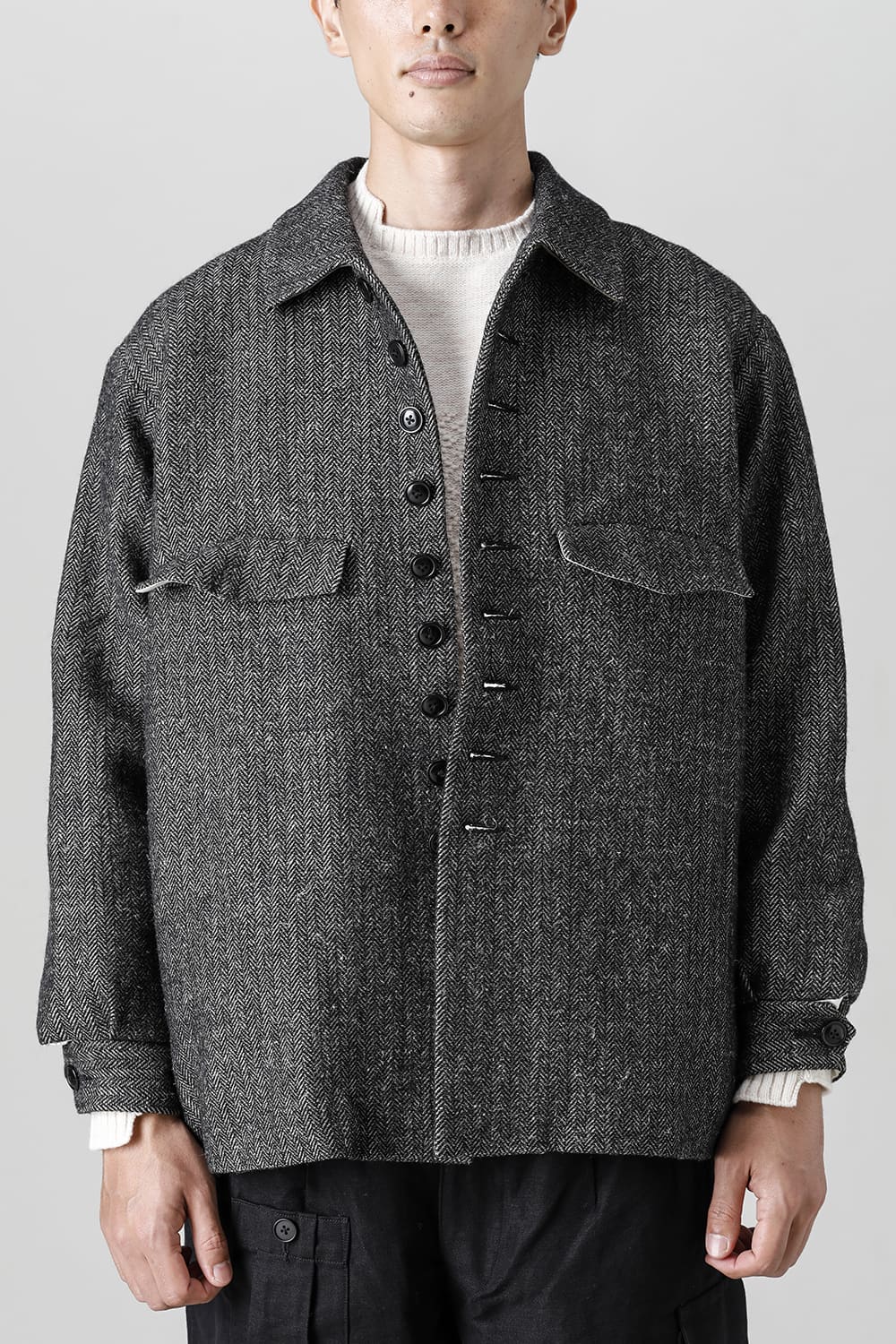 ラインド シャツ ジャケット - クラッシック ヘリング ボーン