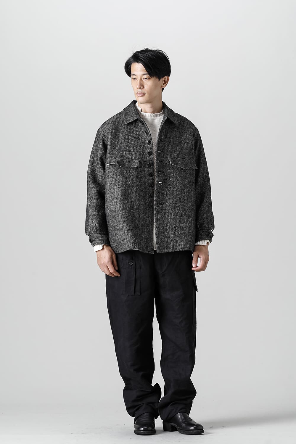 ラインド シャツ ジャケット - クラッシック ヘリング ボーン