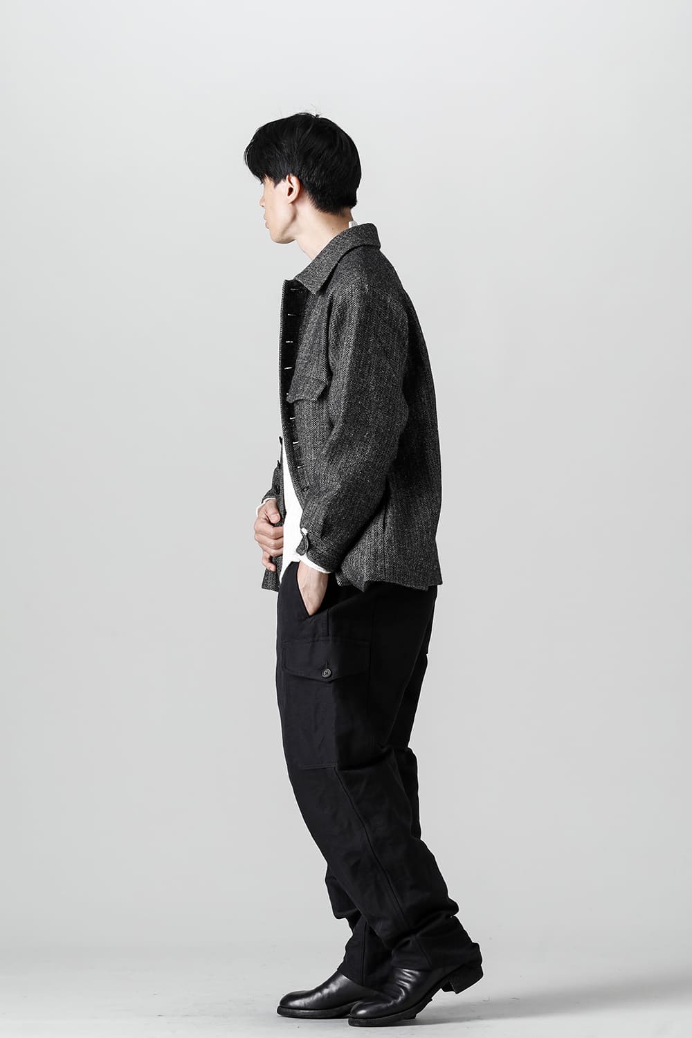 ラインド シャツ ジャケット - クラッシック ヘリング ボーン