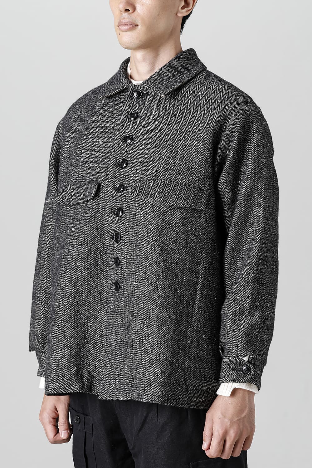 ラインド シャツ ジャケット - クラッシック ヘリング ボーン