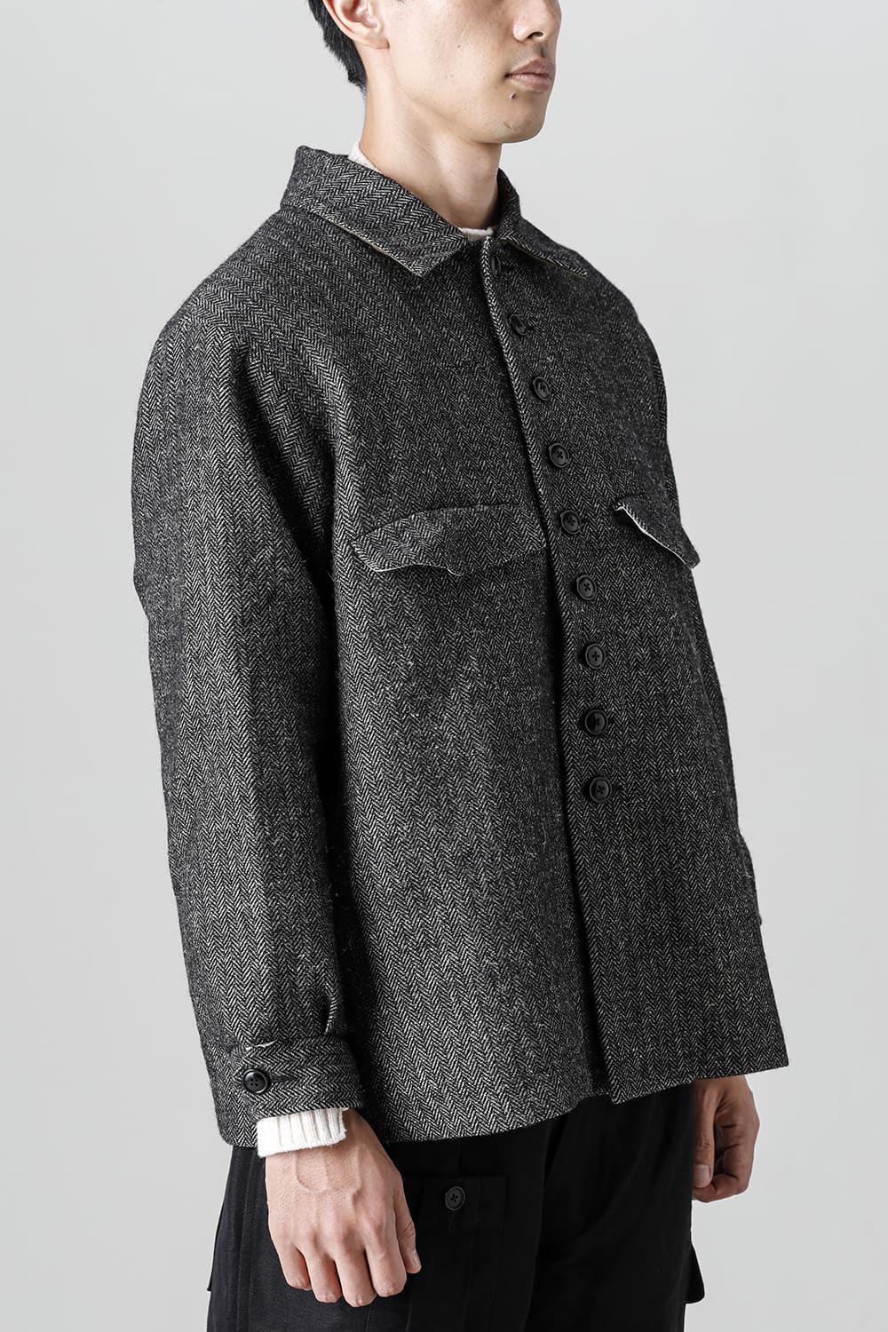 ラインド シャツ ジャケット - クラッシック ヘリング ボーン