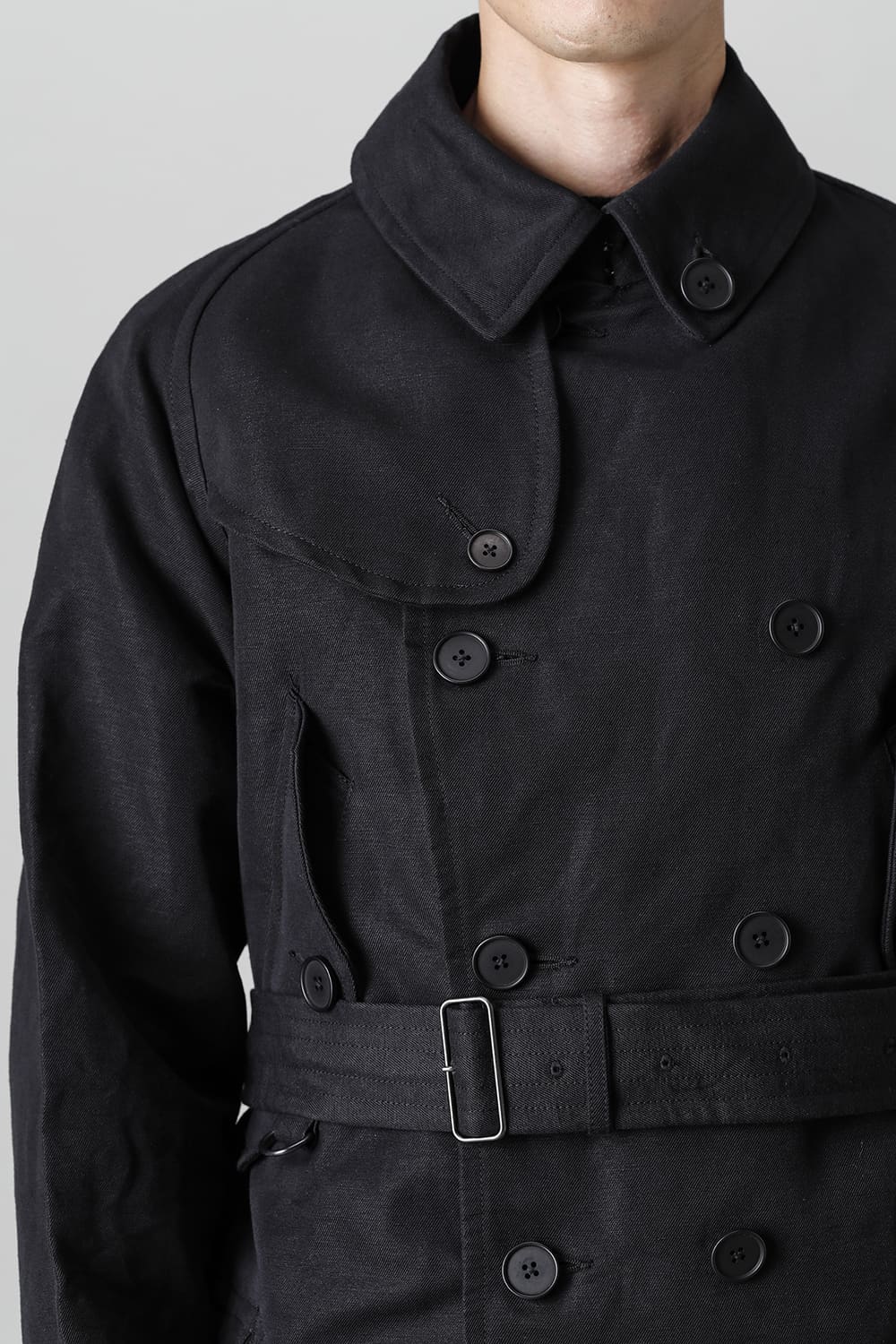 Motorcyclist Trench Coat Black