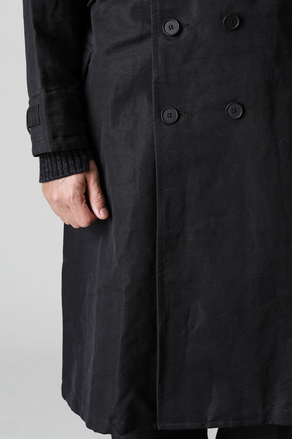 Motorcyclist Trench Coat Black