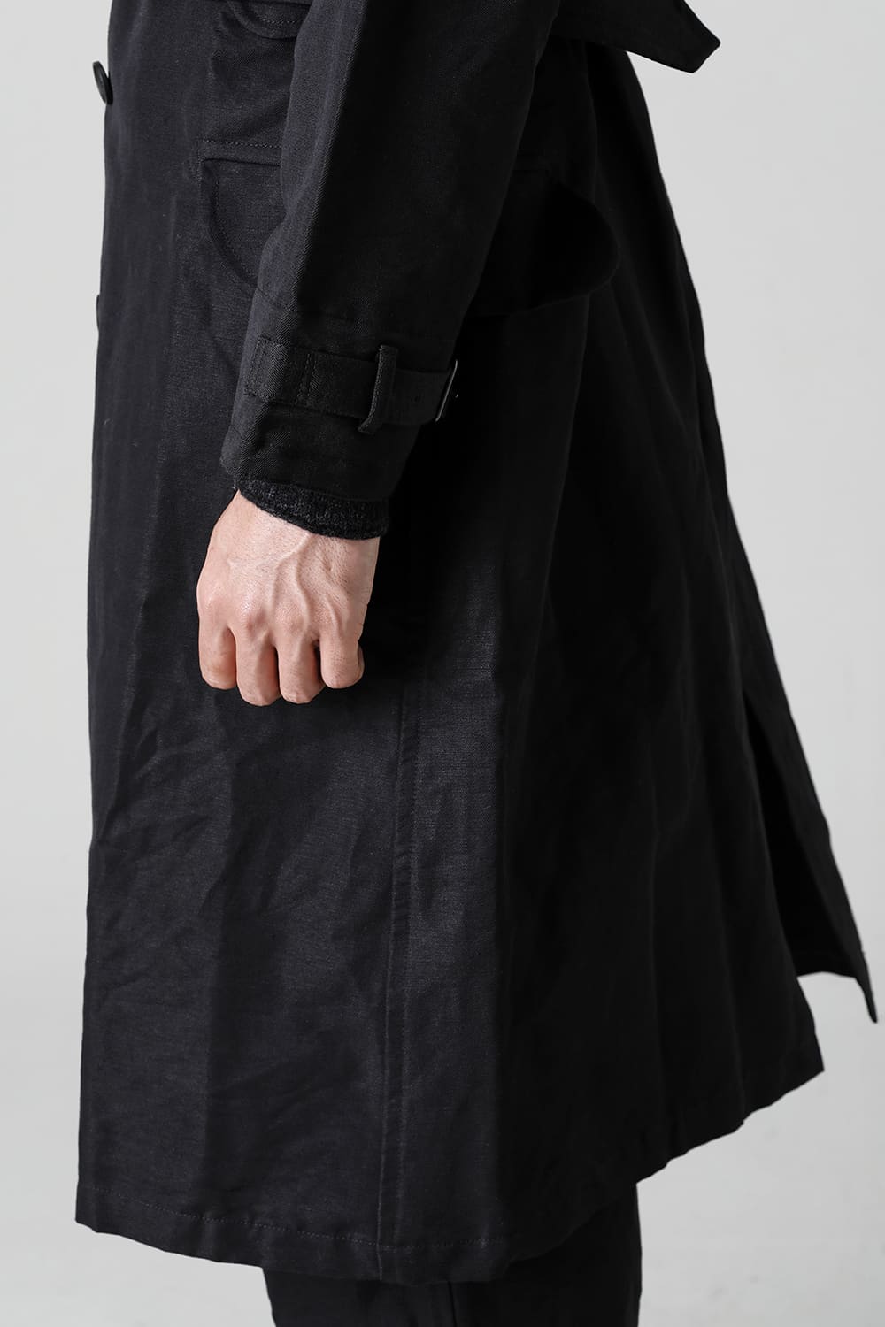 Motorcyclist Trench Coat Black