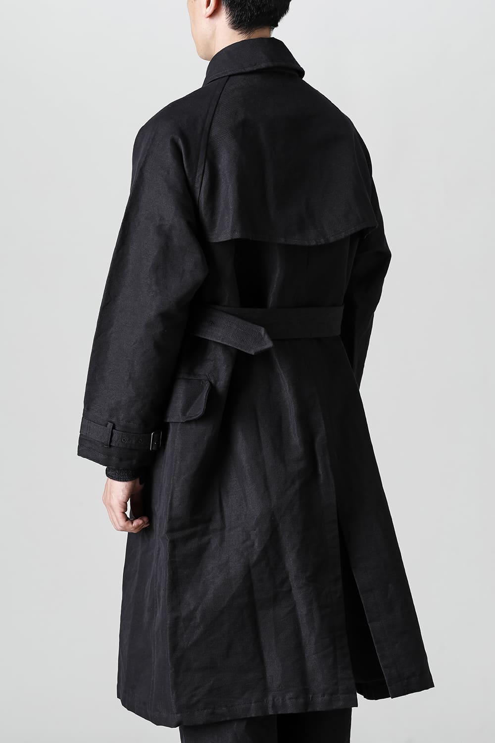 Motorcyclist Trench Coat Black