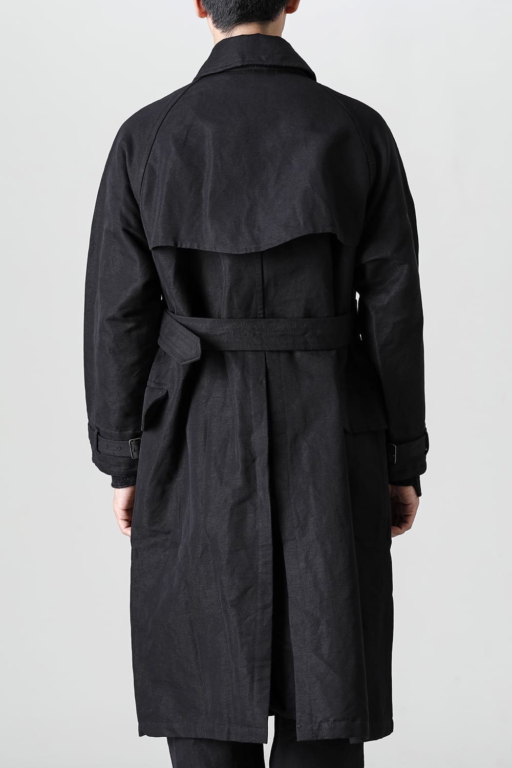 Motorcyclist Trench Coat Black