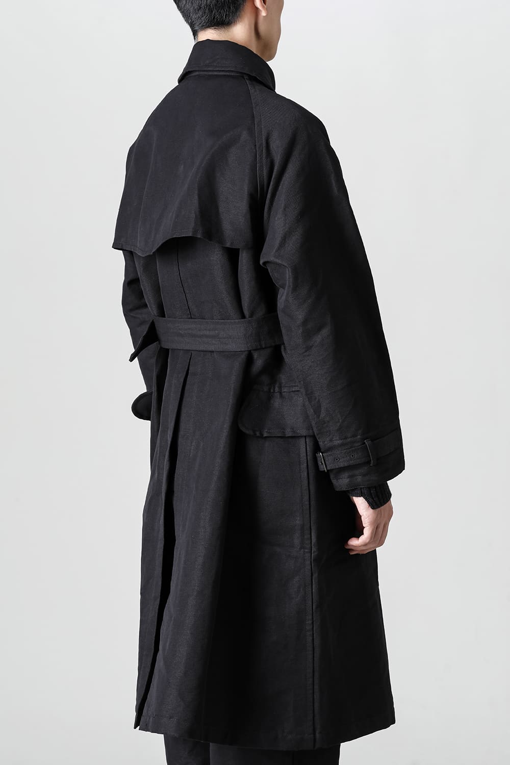 Motorcyclist Trench Coat Black