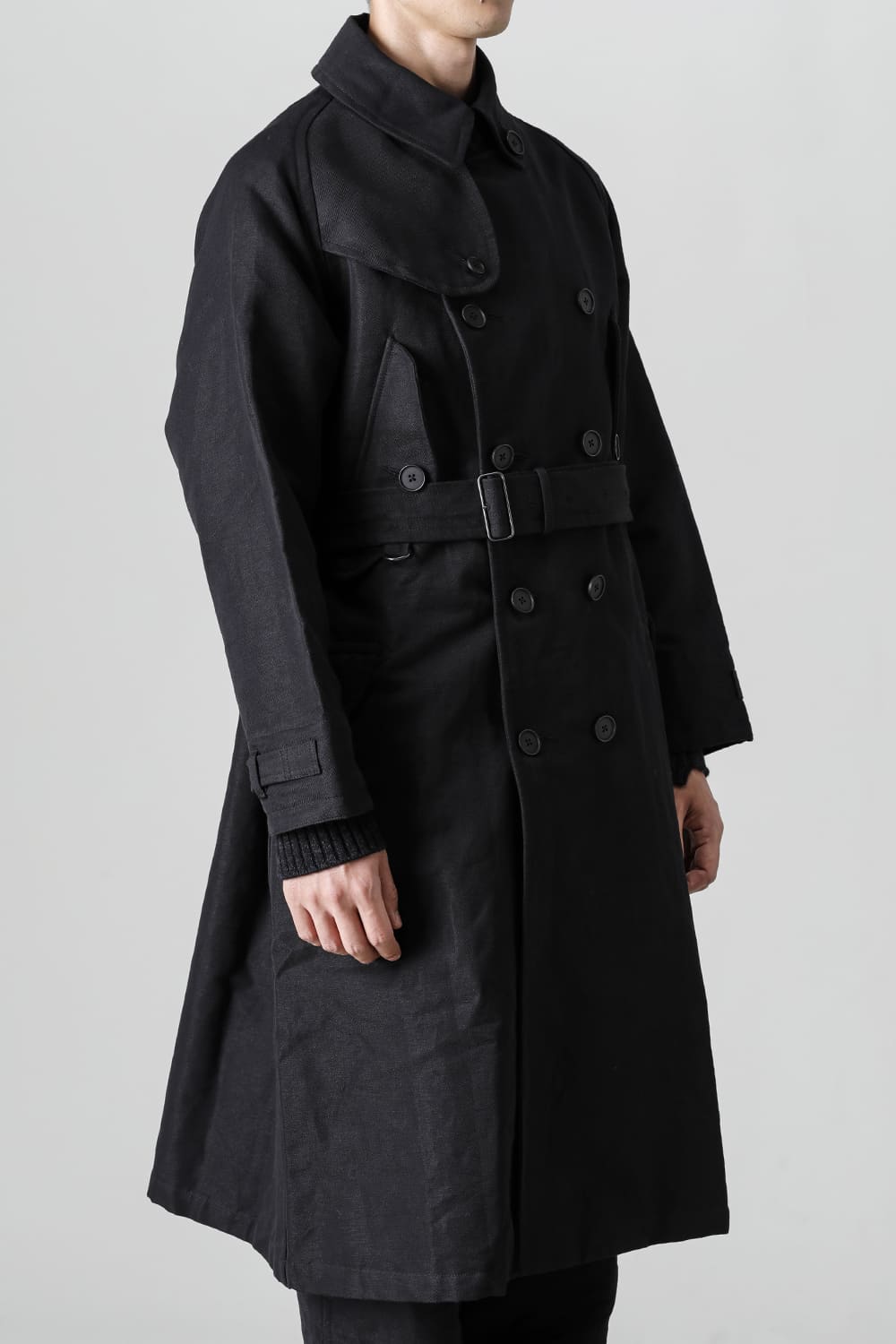 Motorcyclist Trench Coat Black