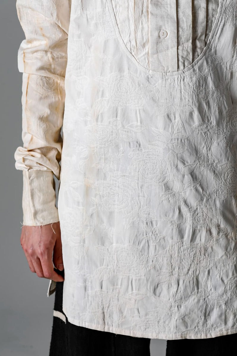 Pleated Bib Shirt