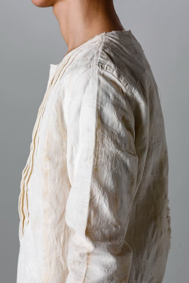 Pleated Bib Shirt