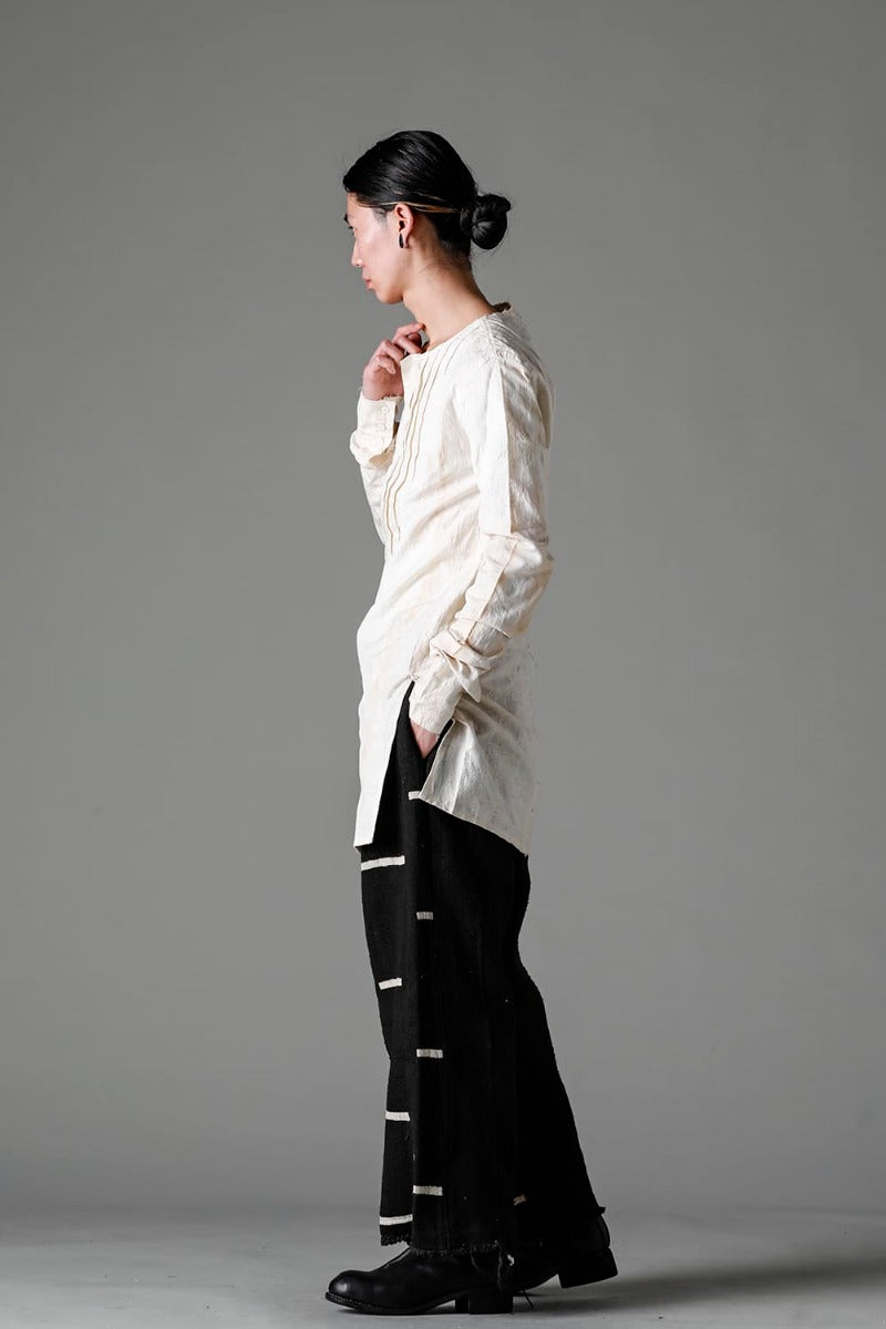 Pleated Bib Shirt