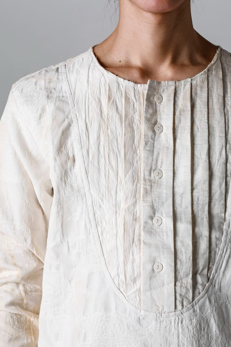 Pleated Bib Shirt