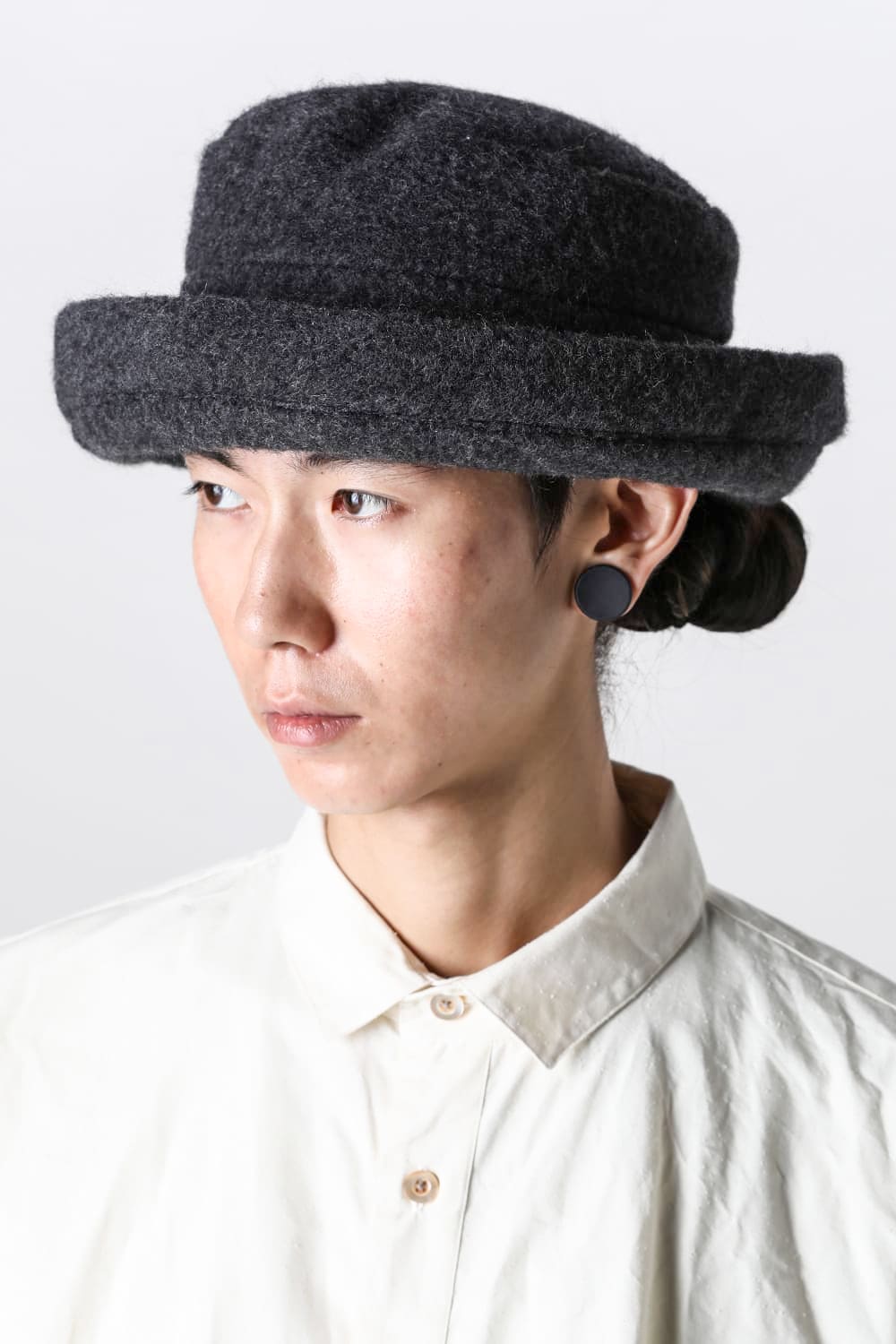 Curve Brim Volume Hat Reverse Puff CARLEEN Gray