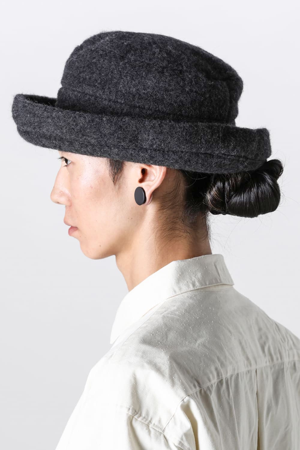 Curve Brim Volume Hat Reverse Puff CARLEEN Gray