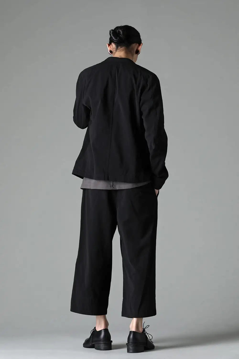 Dry Cotton Wide-Cropped Pants  Black