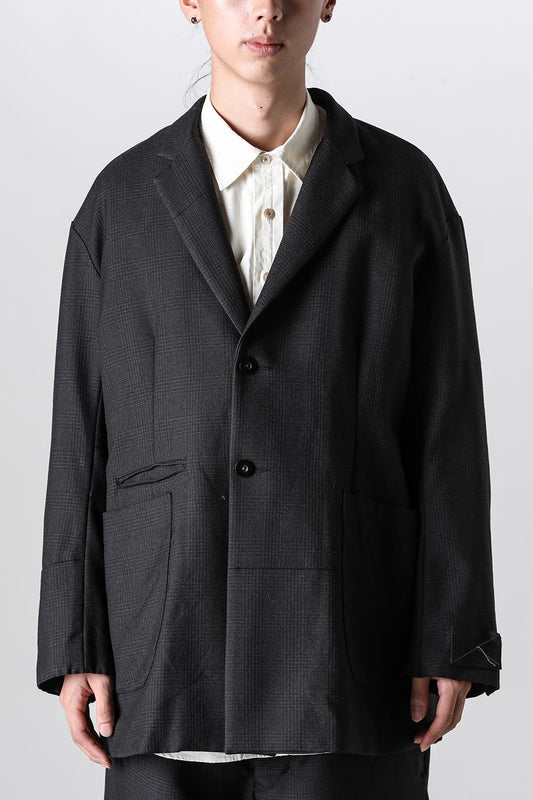 パッチワーク リラックス フィット 2ボタン ブレザー グレンチェック HERBIE