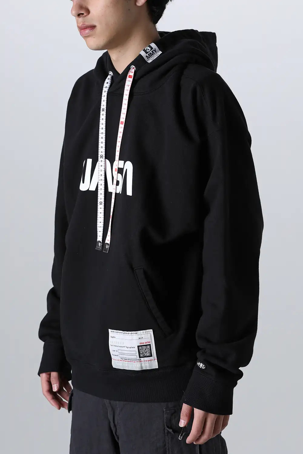 NASA Printed Hoodie Black