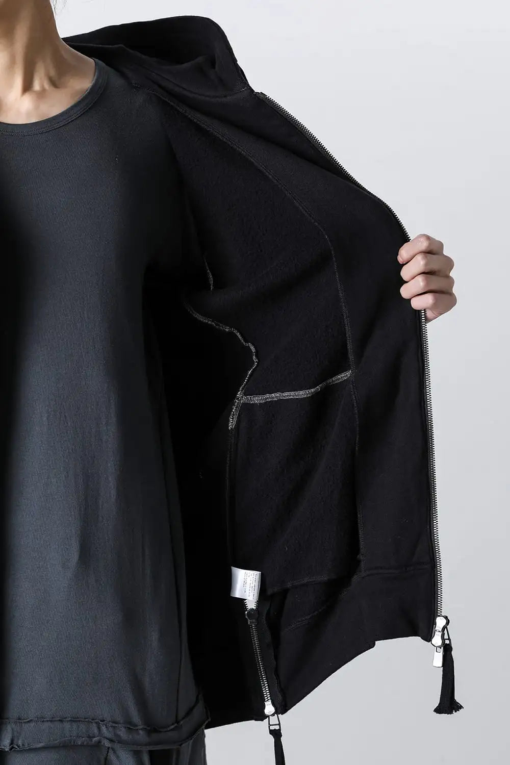 Untwisted Fleece-Lined Hooded Jacket