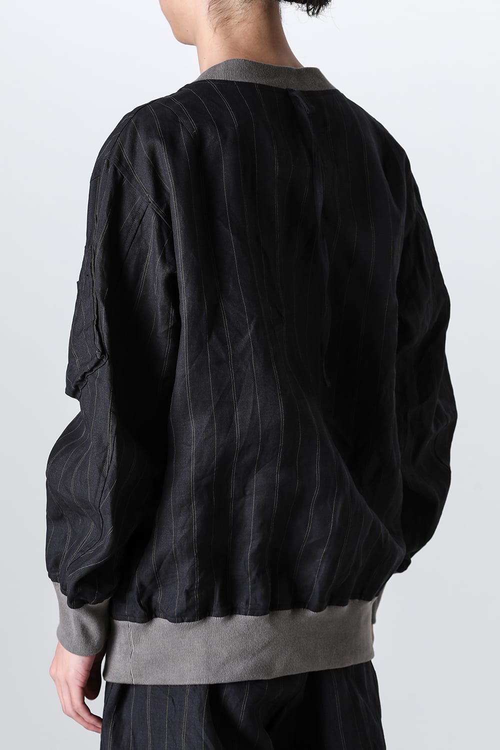 Pull Over Style Flight Jacket Motif