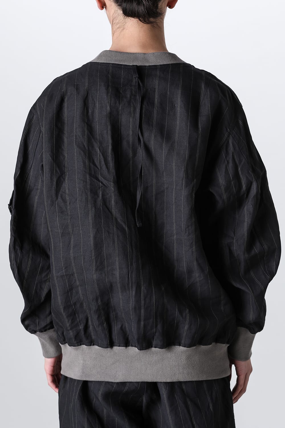 Pull Over Style Flight Jacket Motif